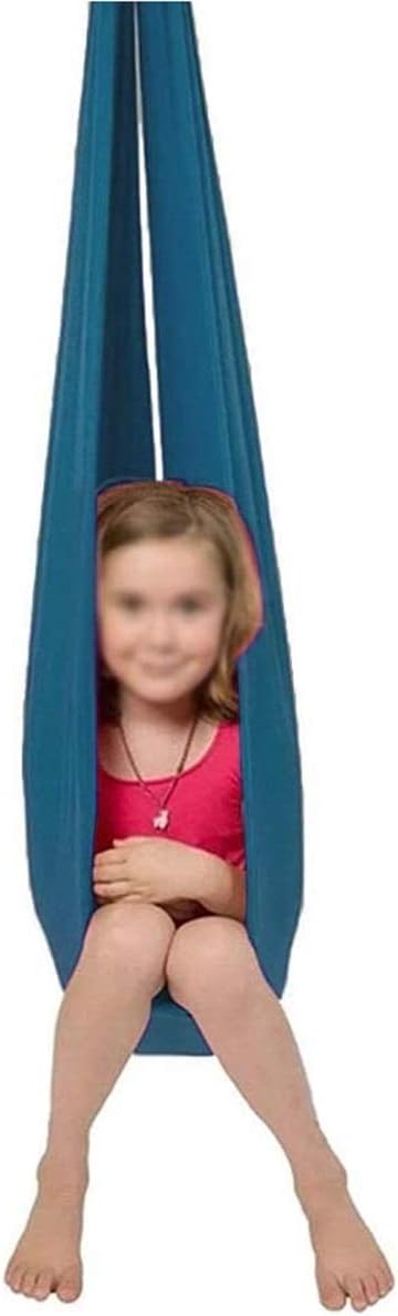 Children's Therapy Sensory Hug Swing Home Hammock for Child Autism ADHD Elastic Wrapped Stable Hanging Chair Up to 440lbs (Color : A, Size : 150 x 280 cm)
