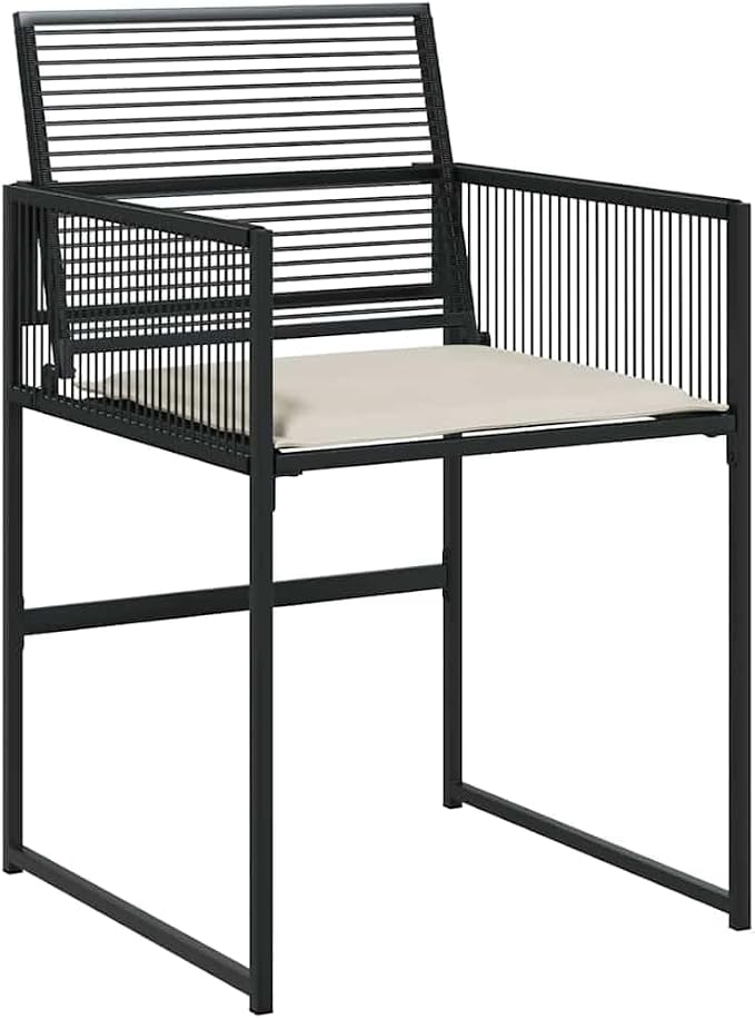 11 Piece Outdoor Patio Dining Set with Cushions, Space Saving Rattan Cube Table and Chairs for Garden, Backyard, Deck, Black
