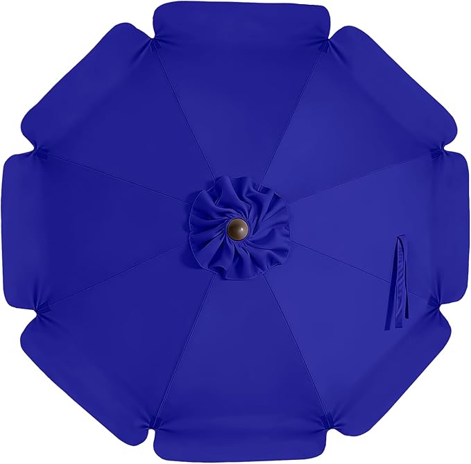 MASTERCANOPY Valance Patio Umbrella 9 ft Replacement Canopy for 8 Ribs-Blue Canopy Only