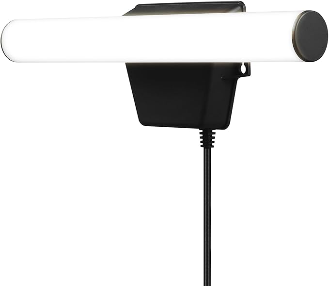 Globe Electric 17000185 14W LED Integrated Outdoor Linear Flood Light, Black Finish, Spotlight, Security Light, 1200 Lumens, in-Line Rocker Switch, 10-Foot Cord, Hanging Lamp, LED Lights