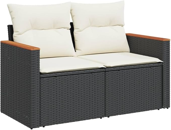 Garden Sofa Set Black Outdoor Conversation Set Outdoor Patio Furniture for Decks
