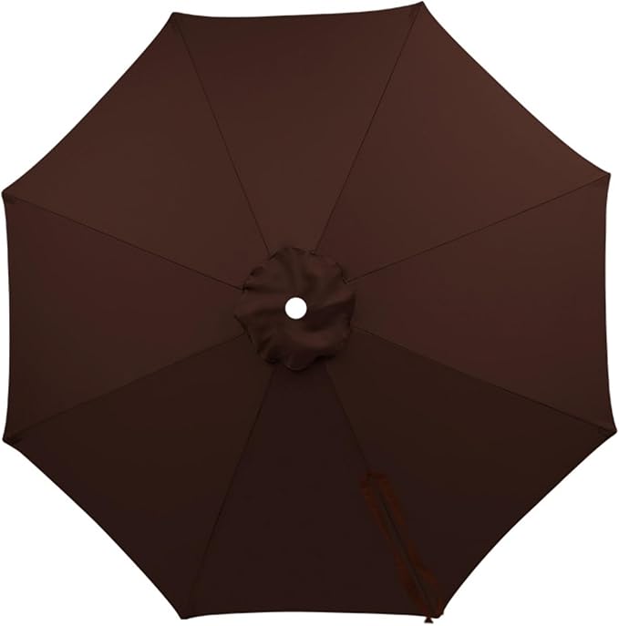 Patio Umbrella Replacement Canopy 6.6ft 7ft 8.2ft 9.2ft 9.8ft for 6/8 Ribs, Market Umbrella Top Cover, UV Protective Waterproof Polyester Fabric, Canopy Only