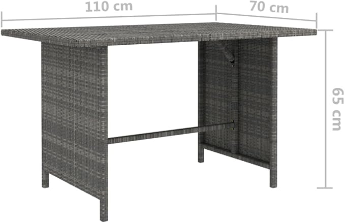 8 Piece Patio Conversation Set Modular Grey PE Rattan Outdoor Sectional Sofa for Garden Balcony Porch 23.6 x 23.6 x 12.6 in Removable Cushion Covers