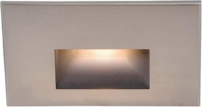 WAC Landscape Lighting, LEDme 120V LED Horizontal Indoor and Outdoor Step and Wall Light 3000K Built-in LED in Brushed Nickel