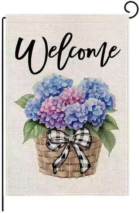 wyooxoo Spring Summer Flower Garden Flag 12x18 Inch Double Sided Vertical Welcome Garden Flag Outside Farmhouse Yard Outdoor Decoration (M)