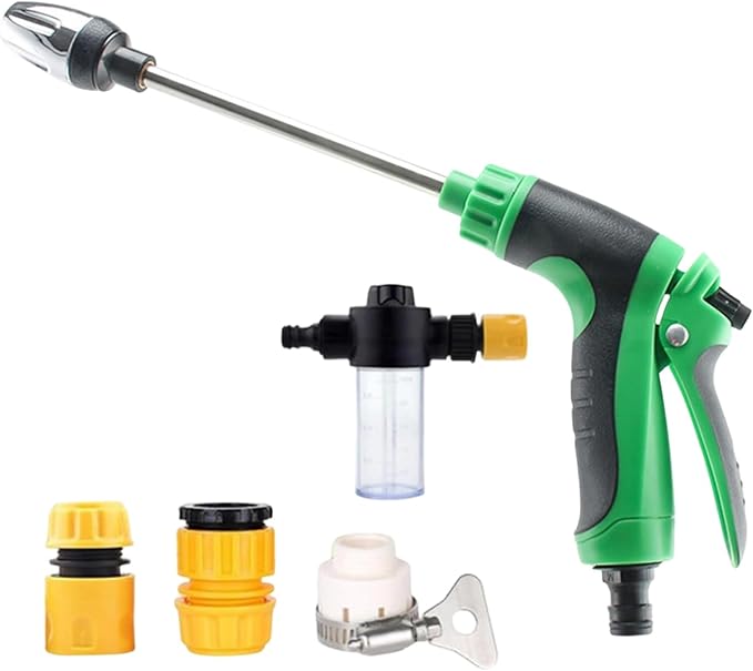Aquoxis Pressure Washer, 15X More Powerful Extreme Water Pressure Tool with Steel Power, Qinux Aquoxis Sprayer for Waterpipe, High Pressures Water Jet with Foam Pot, Generic Aquaxis Aqui Green E