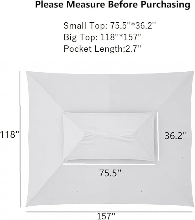 Grand Patio 10x13 Gazebo Replacement Canopy Curved Top Double Soft Canopy for Patio, Deck, Backyard, Garden, Lawns (Curved top,ONLY Top Without Frame)