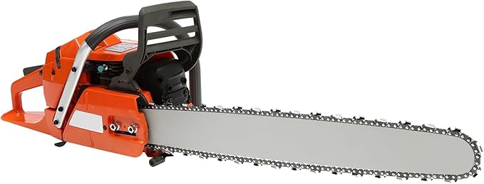 24Inch Gas Chainsaw, 2-Stroke 65CC 3.4KW Engine Handheld Gas Power Chain Saw with Air-cooled, Pull Start Petrol Saws Set for Wood Cutting, Garden Pruning, Forest Logging, USA STOCK