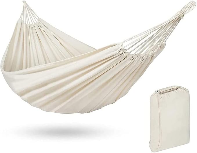 Outdoor hammocks Swing， Recreation Double Hammock Outdoor Camping Travel Hunting Hanging Hammock Bed Swing Hanging Chair Hammock Camping, 200*150cm, White