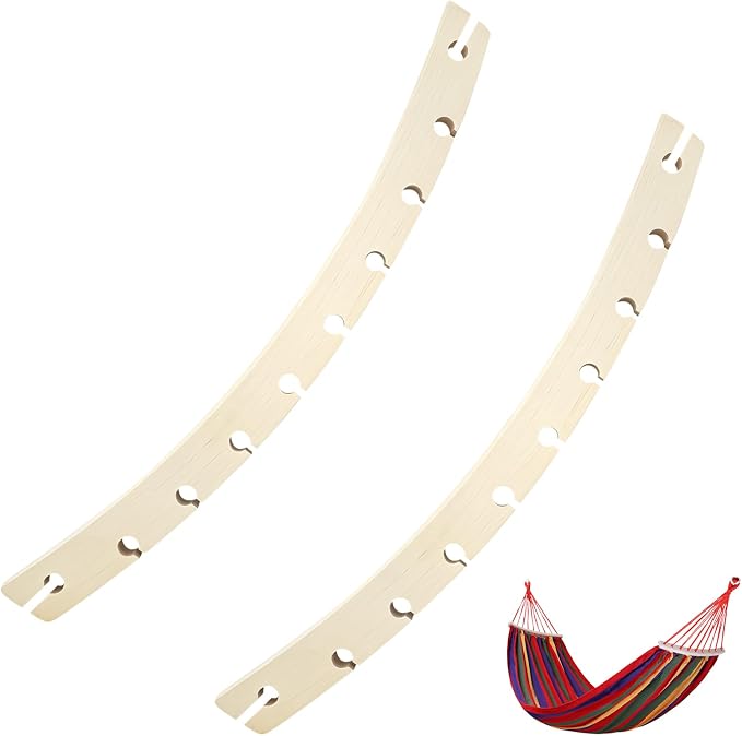 2 PCS Detachable Hammock Spreader Bars, Wooden Hammock Spreader Bar, Hammocks Durable Replacement Accessories Bars for Patio, Backyard, Camping, Garden