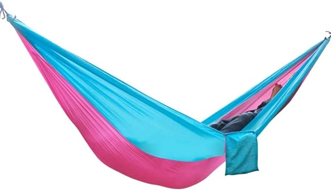 Camping Hammock Bed Single Camping Hammock Lightweight Nylon Portable Hammock Parachute Hammock Backpack Travel Beach Hamac Hammock Swing