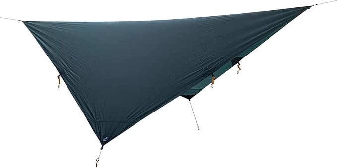 Moon Tarp Hammock Tarpaulin - Dark Green | High-Quality All-Weather Protection 3.5 m Long, Versatile, Handmade, Easy and Quick to Assemble | Original Ticket to the Moon Since 1996