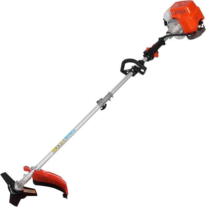 Gas String Trimmer, 52-cc 2-Cycle Weed Wacker Gas Powered, Straight Shaft Cordless String Trimmer Hedge Trimmer Lawn Mower, 5 in 1 Gas Weed Eater String Trimmer Edger Brush Cutter for Weed Brush (B)
