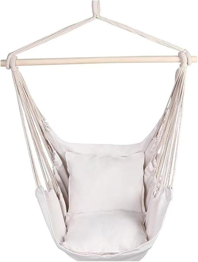 Compatible for Indoor Travel Bedroom Garden Fabric Camping Rope Bed 120KG Hammock Swings Swing Seat Hanging Chair(C(54cm))