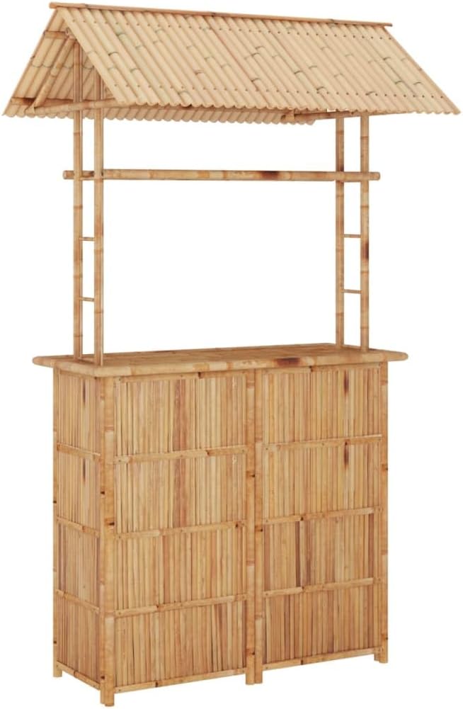 3 Piece Bar Set, Bistro Set Porch Furniture Set Front Porch Furniture Patio Conversation Set for Poolside Garden Negotiation Area Exhibition Bamboo