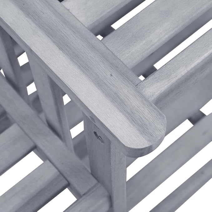 Patio Chairs with Tea Table 62.6"x24"x36.2" Solid Acacia Wood, Porch Furniture Set Patio Conversation Set Front Porch Furniture Bistro Set for Exhibition Poolside Piazza Negotiation Area