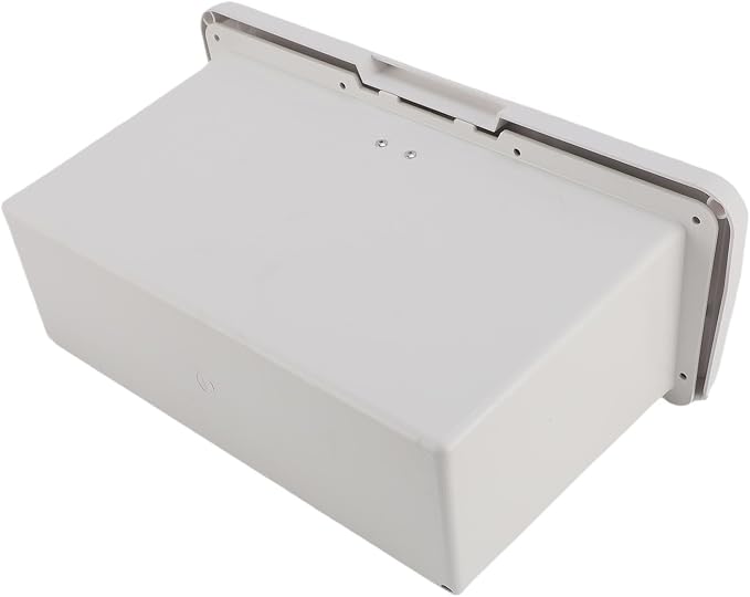 Marine Deck Storage Box – Lockable ABS Glove Compartment with Cup Holder for Boats & Yachts, Waterproof Boat Storage Box, White