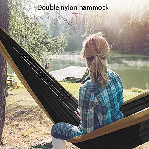 Ultralight Outdoor Camping Nylon Hammock Sleeping Swing Tree Bed Garden Backyard Furniture Hanging Double Hammock Chair Hanging Cushion 3