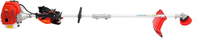 2-Stroke Gas Powered Grass Trimmer, 51.7CC 6500RPM 1.4KW Cordless Lawn Edgers Lawn Edger Grass Eater Gas Powered Weed Wacker Brush Cutter Blade with Guide Plate Guard (51.7CC,6500RPM,1.4KW)