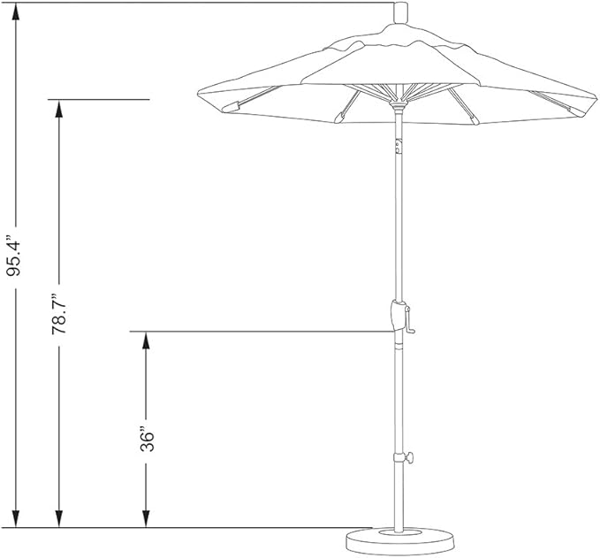 California Umbrella 6' Round Aluminum Market Umbrella