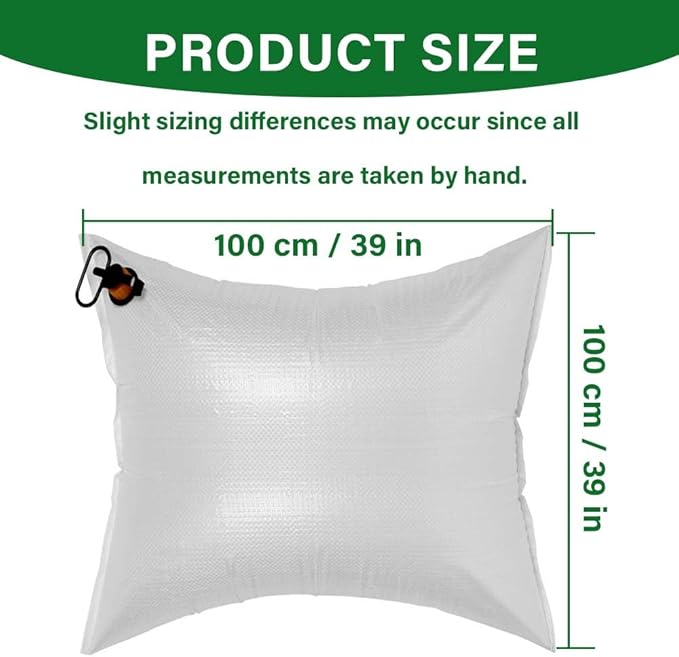 Patio Furniture Cover Airbag Convenient Inflatable Sofa Bag for Outdoor Use Prevents Water & Snow Pooling Inflatable Outdoor Furniture Cover Support (White, 39"x39")