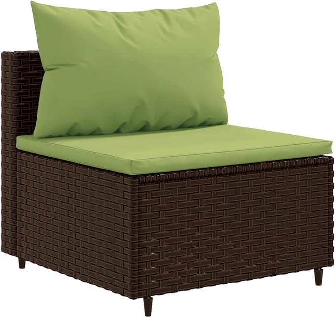 Patio Furniture Sets,Outdoor loveseat,Patio Conversation Sets,5 Piece Patio Lounge Set with Cushions Brown Poly RattanSuitable for Patio, Garden, Gazebo Low