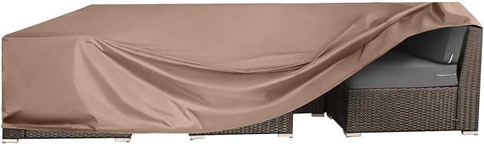 Patio Furniture Covers Waterproof Outdoor Furniture Cover Heavy Duty Outdoor Sectional Sofa Couch Cover Outside Dining Set Table and chairs Covers Heavy Duty Brown 75" L x 47.5" W