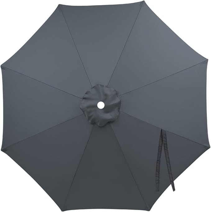 Patio Umbrella Replacement Canopy 6.6ft 7ft 8.2ft 9.2ft 9.8ft for 6/8 Ribs, Market Umbrella Top Cover, UV Protective Waterproof Polyester Fabric, Canopy Only