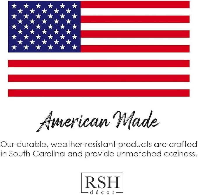 RSH DECOR: Lumbar & Square Throw Pillows Set of 4 | 20" x 12" & 17" x 17" | All-Weather Spun Fabric | Water and Fade-Resistant | Outdoor Accent Pillows for Patio Furniture | Gregoire Fresco