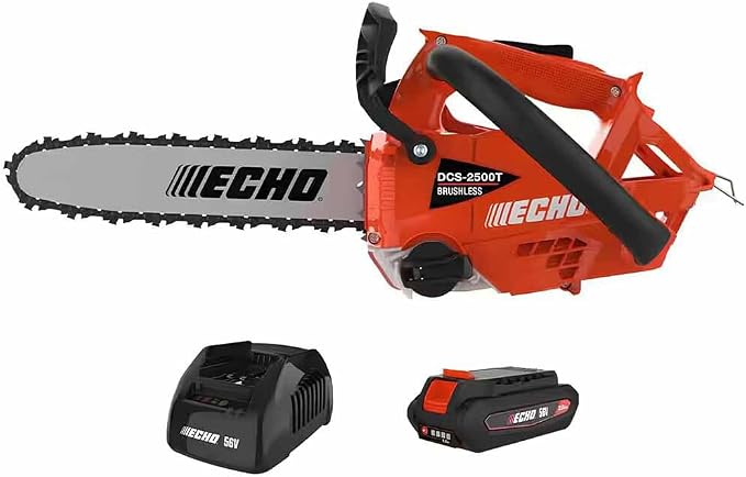 ECHO DCS2500T-12C1 56V TOP HAND CHAIN SAW W/ BATTERY AND CHARGER