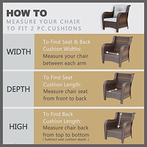 Magpie Fabrics Indoor Outdoor Cushion Cover Replacement 2 Pack, NO Insert! Water Repellent Slipcover with Ties Decor for Patio Garden Chair Seat Sofa Bench Wicker(Morgan Medal Blue, 24x24x4 Inch)