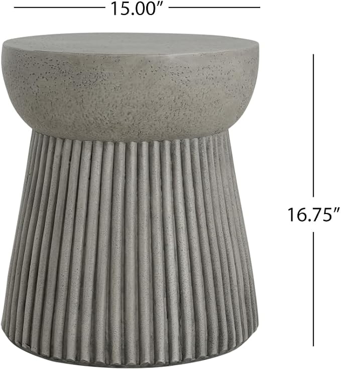 Outdoor Lightweight Concrete Side Table