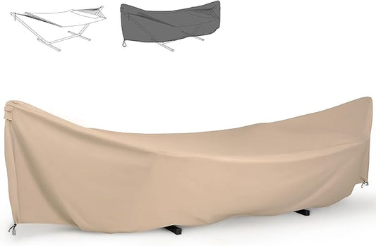 SUNCREAT Hammock Cover, Water-Resistant Polyester Hammock Stand Cover for 11-12ft Stand, Brown