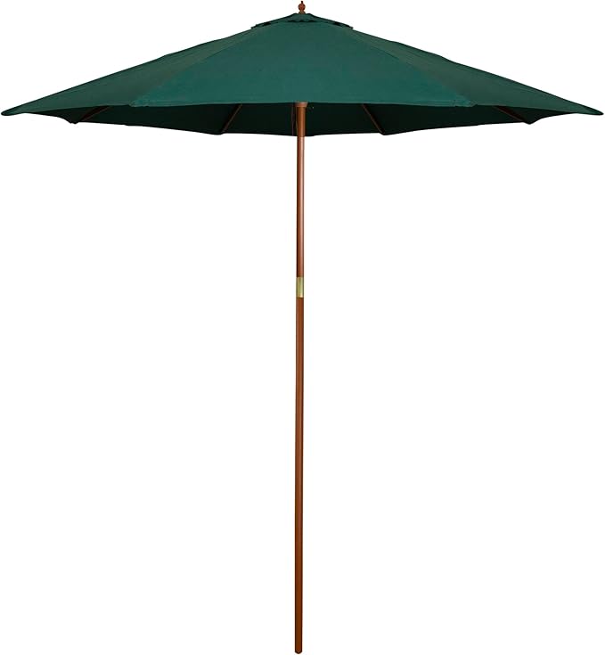 Northlight 8.5ft Outdoor Patio Market Umbrella with Wooden Pole, Green