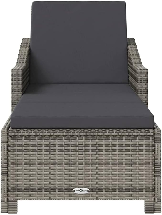 7 Piece Patio Dining Set with Cushions Black Outdoor Rattan Furniture Table and 6 Chairs for Garden Backyard Porch Entertaining
