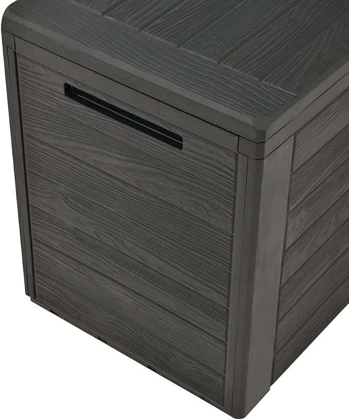 (Fast Shipments) Deck Storage Container, Organization & Outdoor Storage Container for Patio Furniture Pillows, Garden Tools Garden Storage Box Anthracite 38.7"x17.3"x21.7"