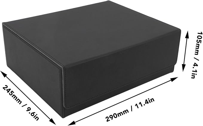 PU Leather Card Deck Box/Cover Holds 1800 Sheets, Card Deck Box with Magnetic Closure for Gaming, Protective and Stylish (#1)