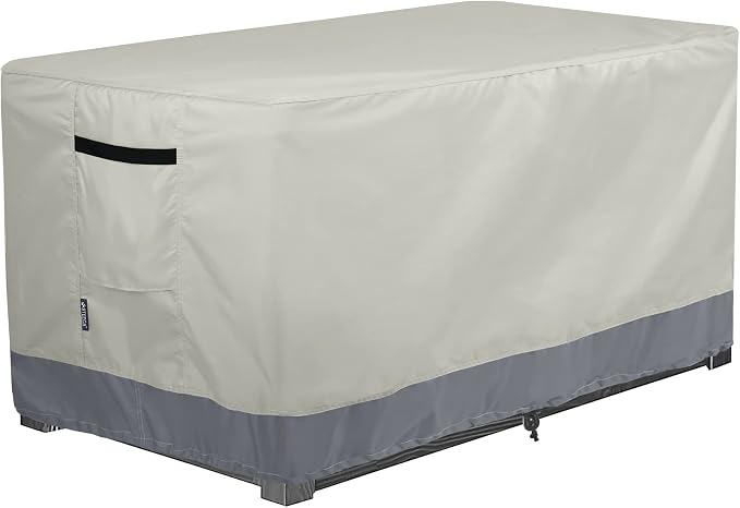 Patio Deck Box Cover Waterproof Outdoor Rectangular Storage Bench Cover 46L x 22W x 24H inch