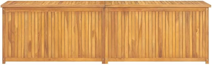 Solid Wood Patio Storage Box Outdoor Storage Bench, Solid Teak Wood Deck Box, Wooden Outdoor Storage Organization Box with Liftable Top for Garden,Patio,Backyard, 78.7"x19.7"x21.7"