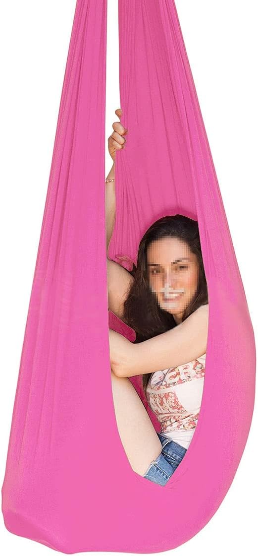Therapy Swing for Adults Sensory Swing for Kids Indoor Outdoor Soothing Calming Snuggle Hammocks Durable Fabric Swing for Autism ADHD Aspergers