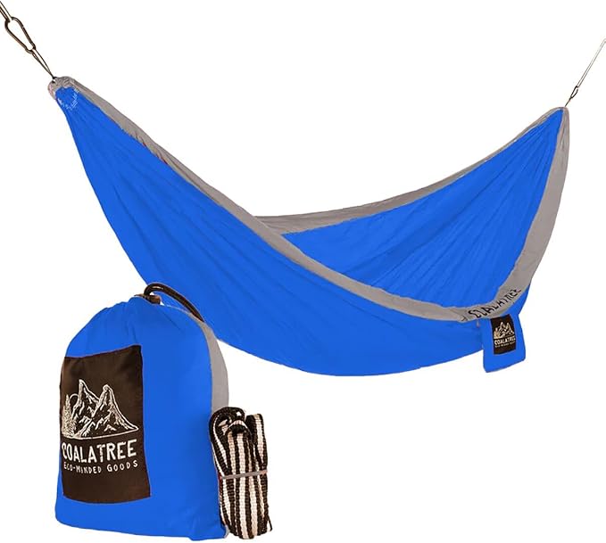Coalatree, Wanderer Double Hammock, Blue/Grey, One Size