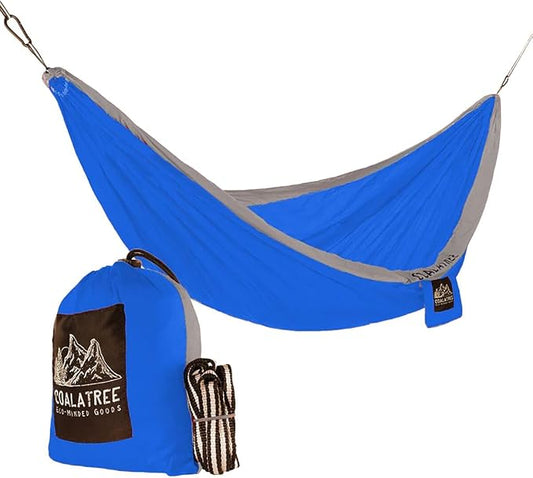 Coalatree, Wanderer Double Hammock, Blue/Grey, One Size