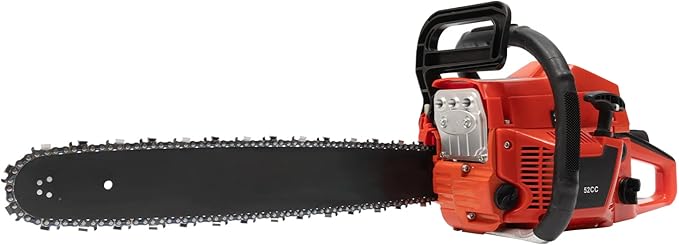 Chainsaw Gas Powered 52cc 20 Inch Chain Saw, 2 Stroke Handheld Cordless Petrol Chainsaws With Fuel Tank, Heavy Duty Chainsaw For Wood Trees Cutting Garden Farm Ranch Home