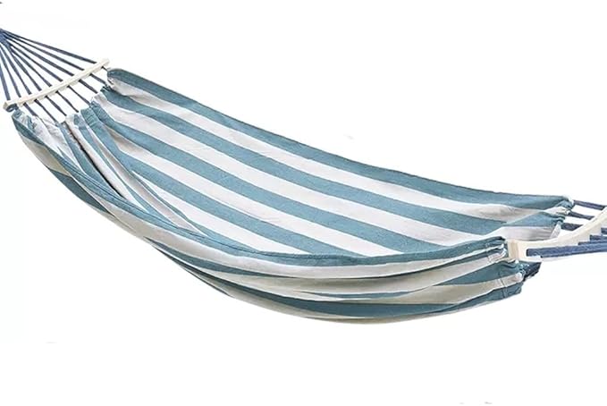 Portable Hammock,Canvas Hammock,Outdoor Hammock Anti-Rollover Travel Camping Portable Hammock Hanging Chair Outdoor Portable Camping Travel Equipment (Color : Blue, Size : 190 * 150cm)