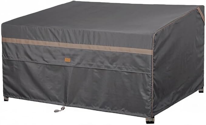 Heavy Duty Waterproof Outdoor Patio Loveseat Sofa Cover UV Resistant Patio Furniture Covers 3 Seater 85" W X 37" D X 33" H Dark Grey