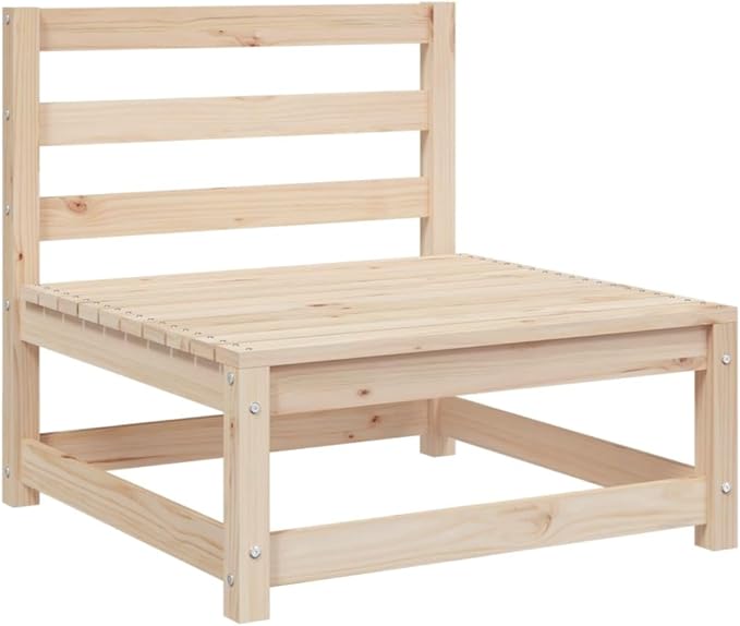 vidaXL Patio Sofa Set - 9 Piece Modular Outdoor Conversation Set - Solid Natural Pine Wood - Slatted Design - Customizable Arrangement - Garden, Backyard, Patio Use
