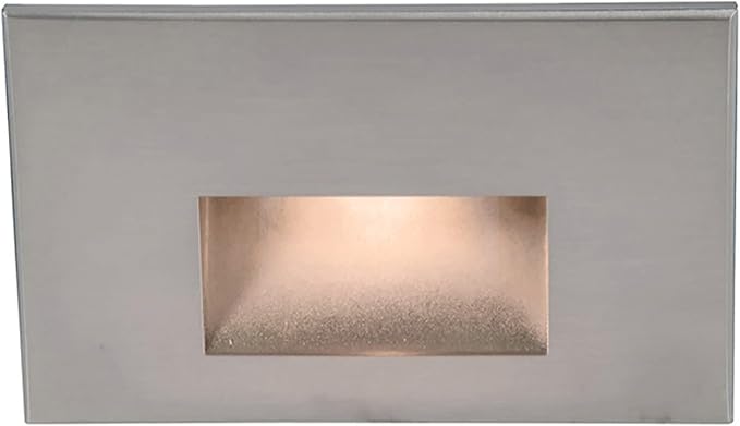 WAC Landscape Lighting, LEDme 120V LED Horizontal Indoor and Outdoor Step and Wall Light 2700K Built-in LED in Stainless Steel