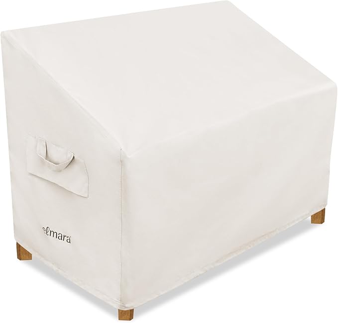 Elmara Outdoor Couch Covers – Waterproof, UV Fade-Resistant Outdoor Sofa Covers Made of Heavy Duty Olefin – Durable All Weather Design Keeps Your Couch or Loveseat Safe (Beige)