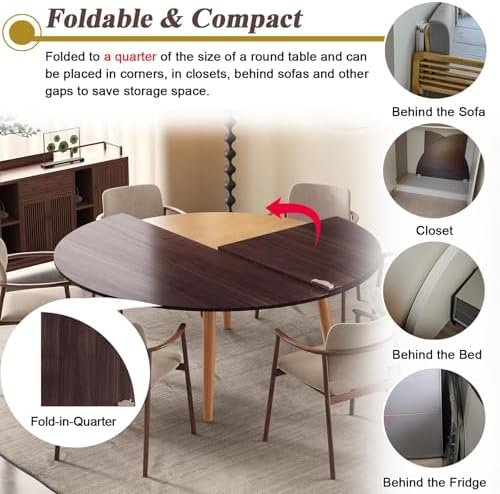 Round Table Top Extender - Portable Banquet Table Extension for 42-72" Tables, Perfect for Restaurants, Patios, Outdoor Events, Durable White Design