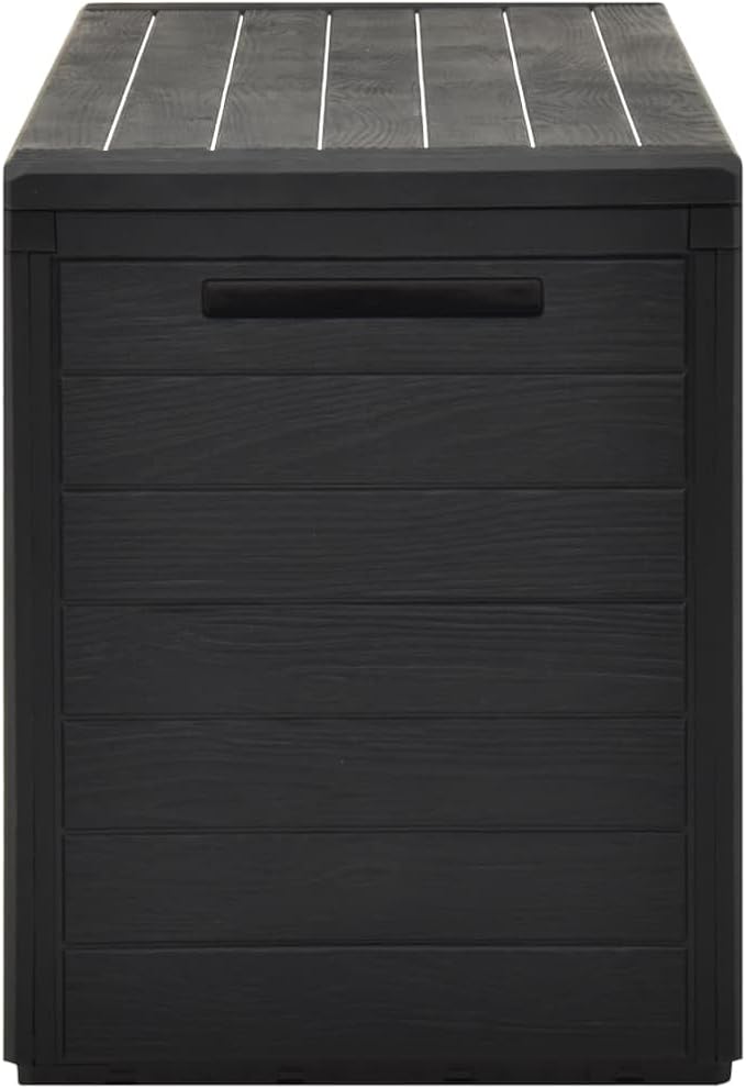 Storage Box Waterproof Patio Outdoor Container for Furniture, Anthracite Garden Box Weatherproof for Outside, 45.7 x 17.3 x 21.7 in